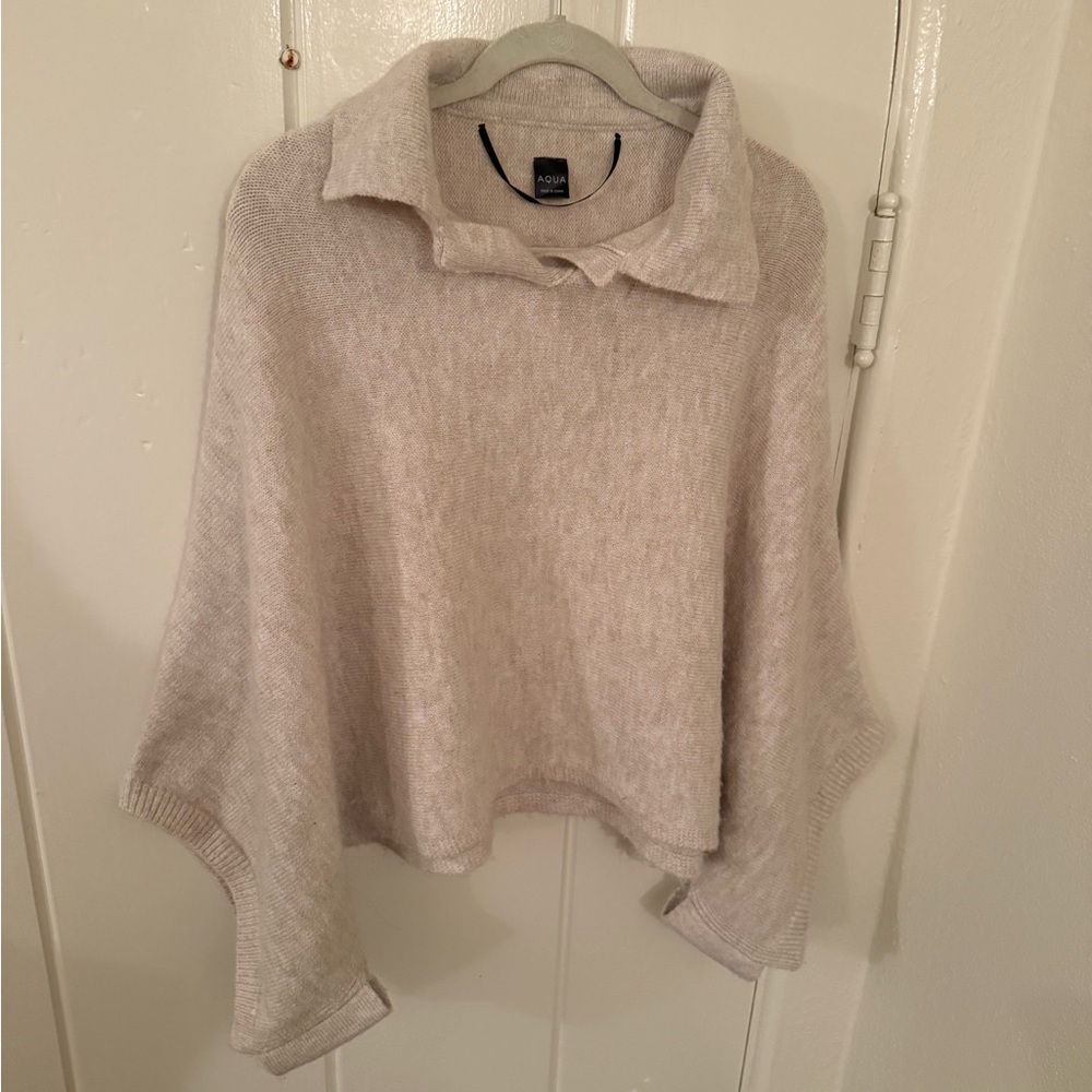 Cream Poncho Sweater